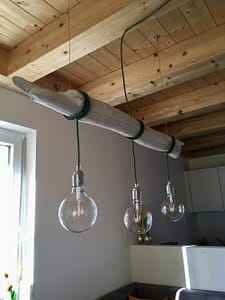 Zelf ontworpen lamp